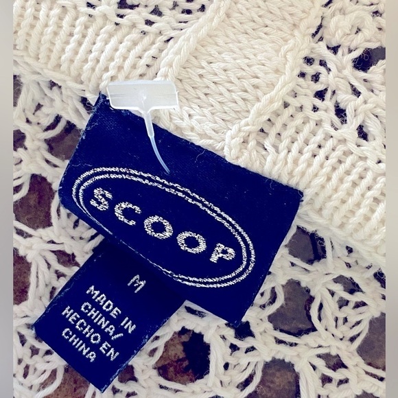 Crochet Duster White Oversized No Closure Hood NWOT Med…Balletcore Boho … - Picture 5 of 10